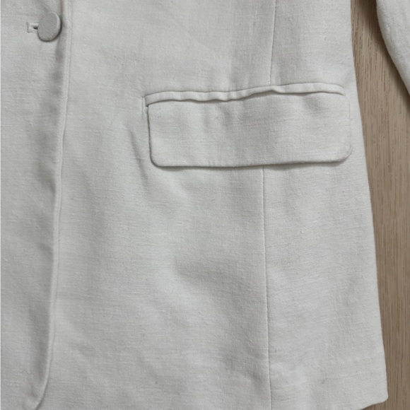 Abercrombie & Fitch NWT White Linen Blend Blazer - Picture 6 of 14